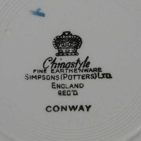3 bread & butter plates. Simpsons Pottery UK chinastyle CONWAY - Picture 5 of 5